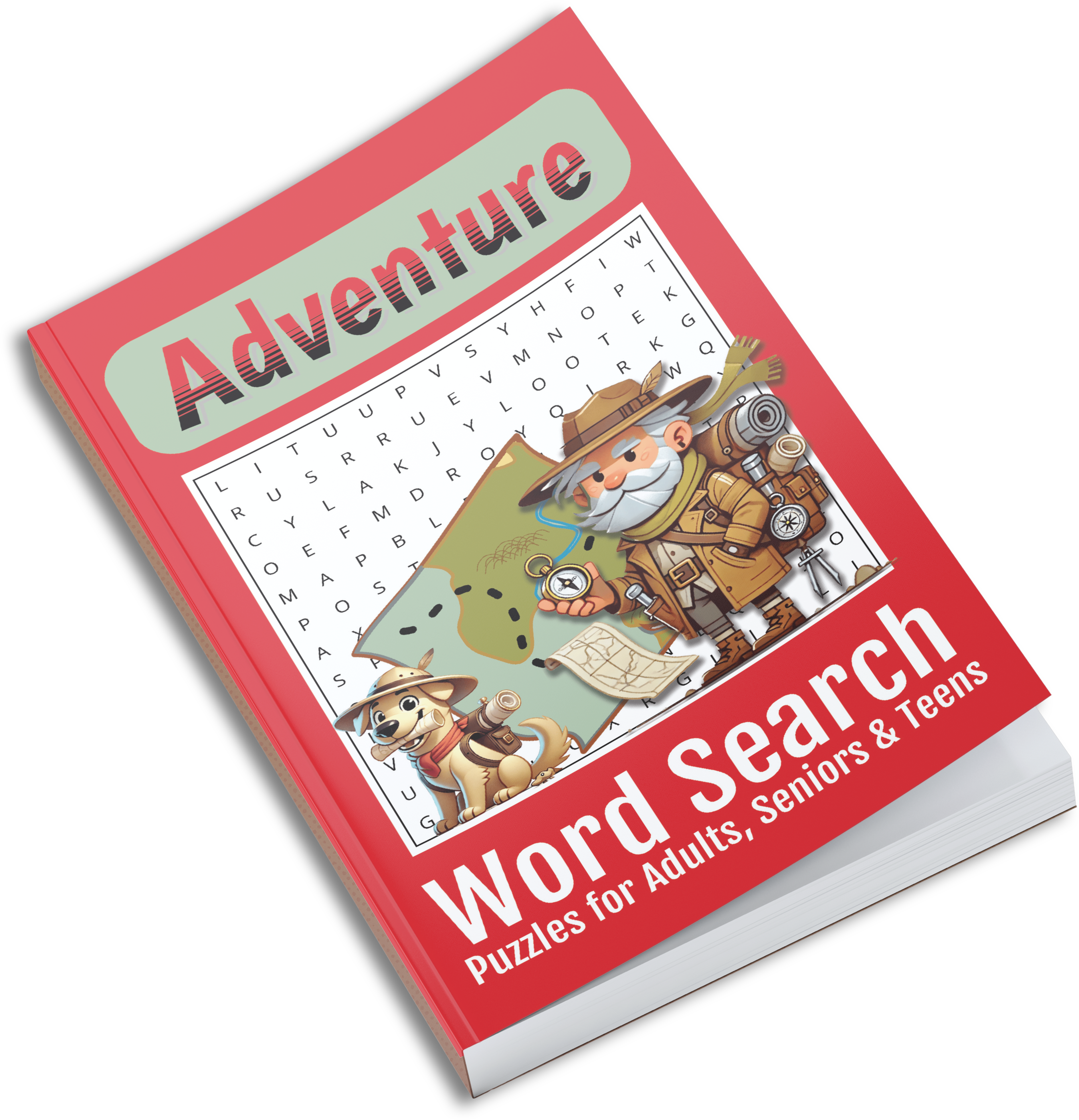 Word and Number Search Puzzle Book for Adults, Seniors, and Teens.