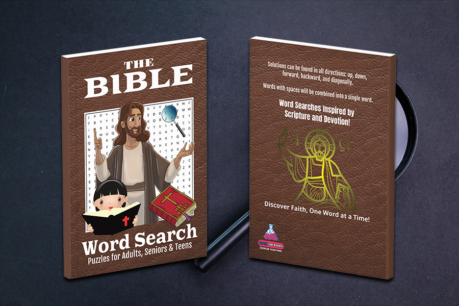 The Bible Word Search Puzzle Books for Adults, Seniors, and Teens.